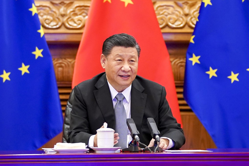 Xi Jinping meets with EU leaders via video link on December 30. Photo: Xinhua