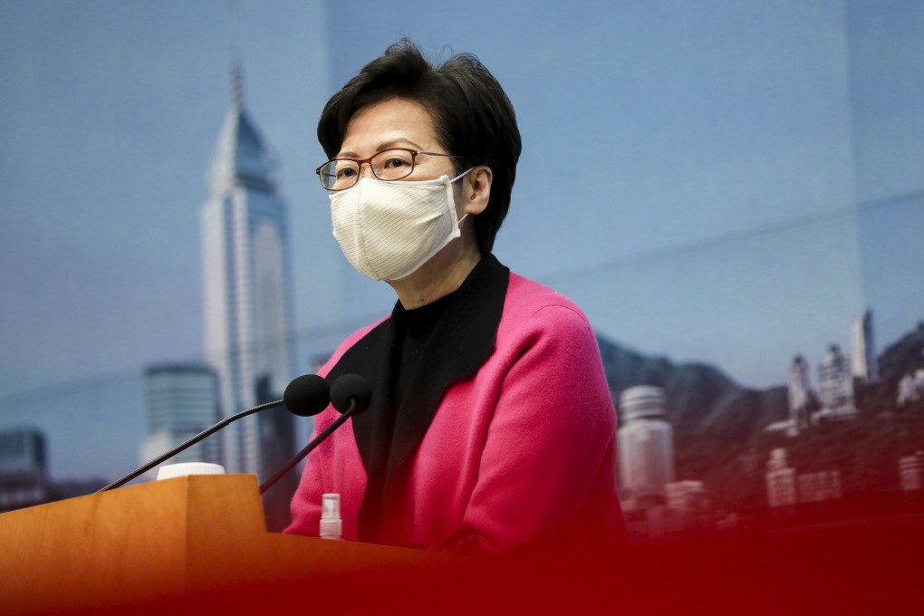 Hong Kong Chief Executive Carrie Lam meets the press ahead of her Executive Council meeting on Tuesday. Photo: May Tse