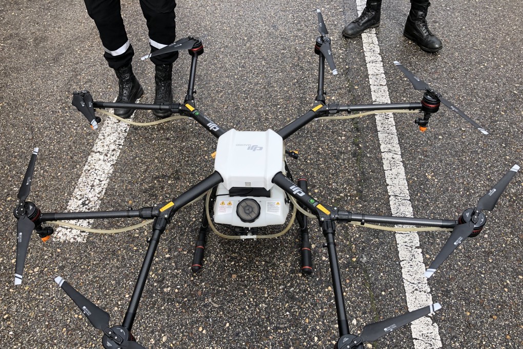DJI Agras MG1 drone before taking off. Photo: Handout