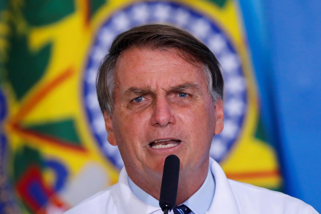 Brazil’s President Jair Bolsonaro speaks during a ceremony at the Planalto Palace in Brasilia on January 12. Photo: Reuters