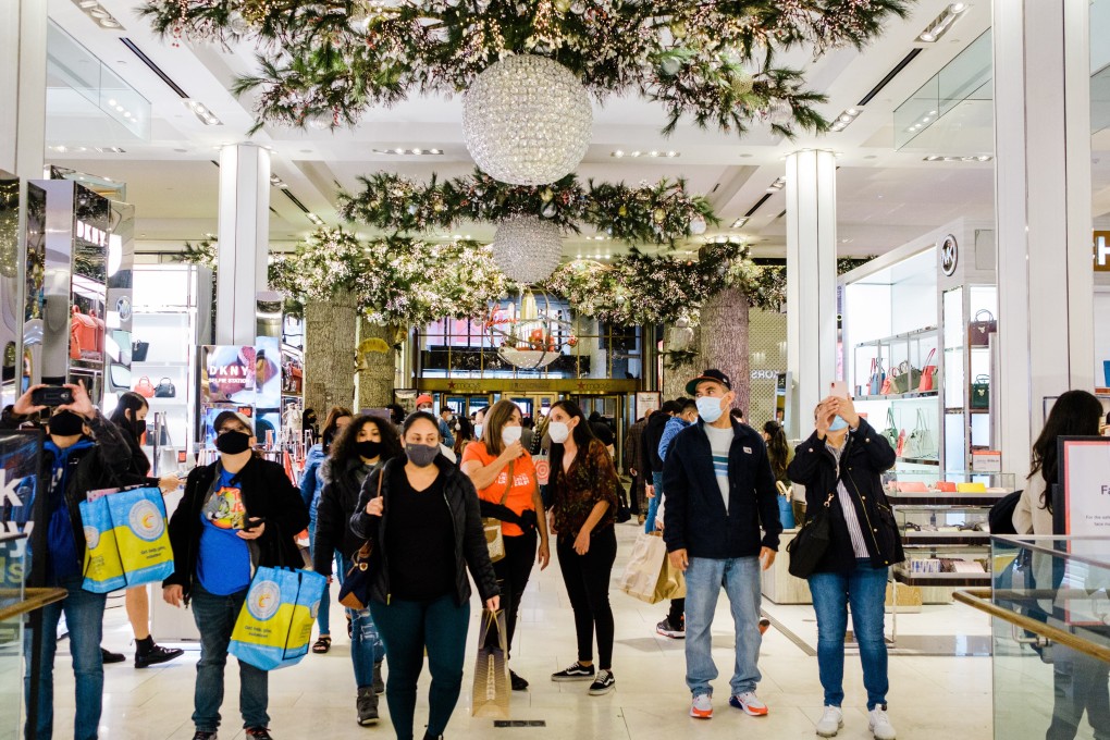 Shoppers walk through Macy’s flagship Herald Square store in New York on the most recent Black Friday, on November 27. There is every possibility that, as America emerges from the pandemic, US consumers will continue their love affair with Chinese goods. Photo: Bloomberg