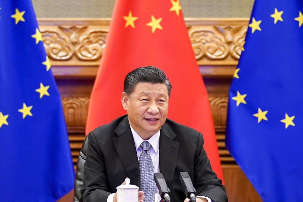Xi Jinping meets with EU leaders via video link on December 30. Photo: Xinhua