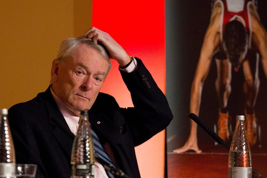 International Olympic Committee member and former president of the World Anti-Doping Agency, Dick Pound, at a Tackling Doping in Sport press conference in London in 2016. Photo: AFP