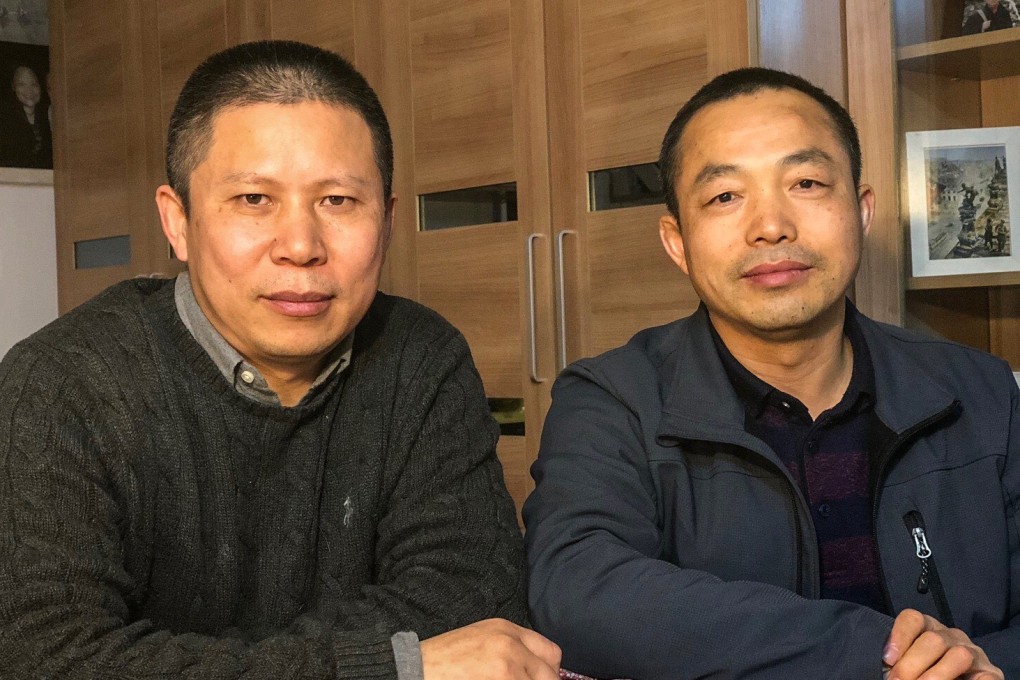 Xu Zhiyong (left) and Ding Jiaxi (seen here in a file photo) were arrested about a year ago after taking part in a meeting with civil rights lawyers and activists. Photo: Handout