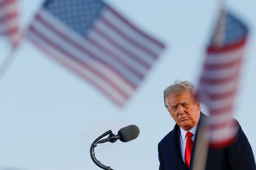US President Donald Trump speaks at Joint Base Andrews, Maryland, on Wednesday. Photo: Reuters