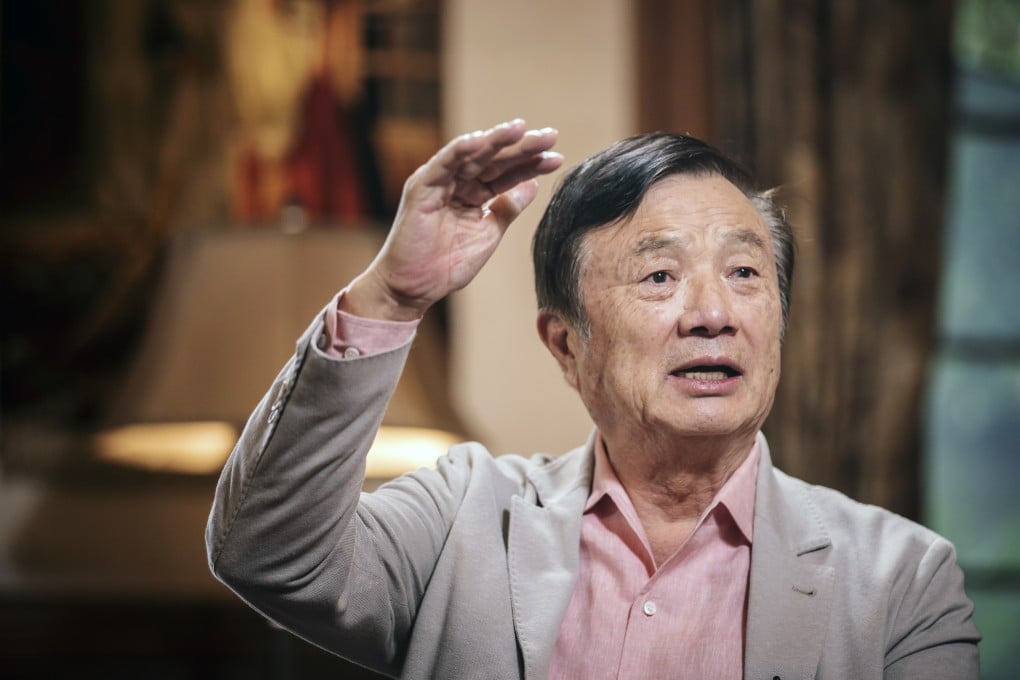 Ren Zhengfei, founder and CEO of Huawei, speaking at the company's headquarters in Shenzhen on May 24, 2019. In a newly published speech originally given in June 2020, Ren called for decentralised control and simplified product lines to help Huawei survive US trade sanctions. Photo: Bloomberg