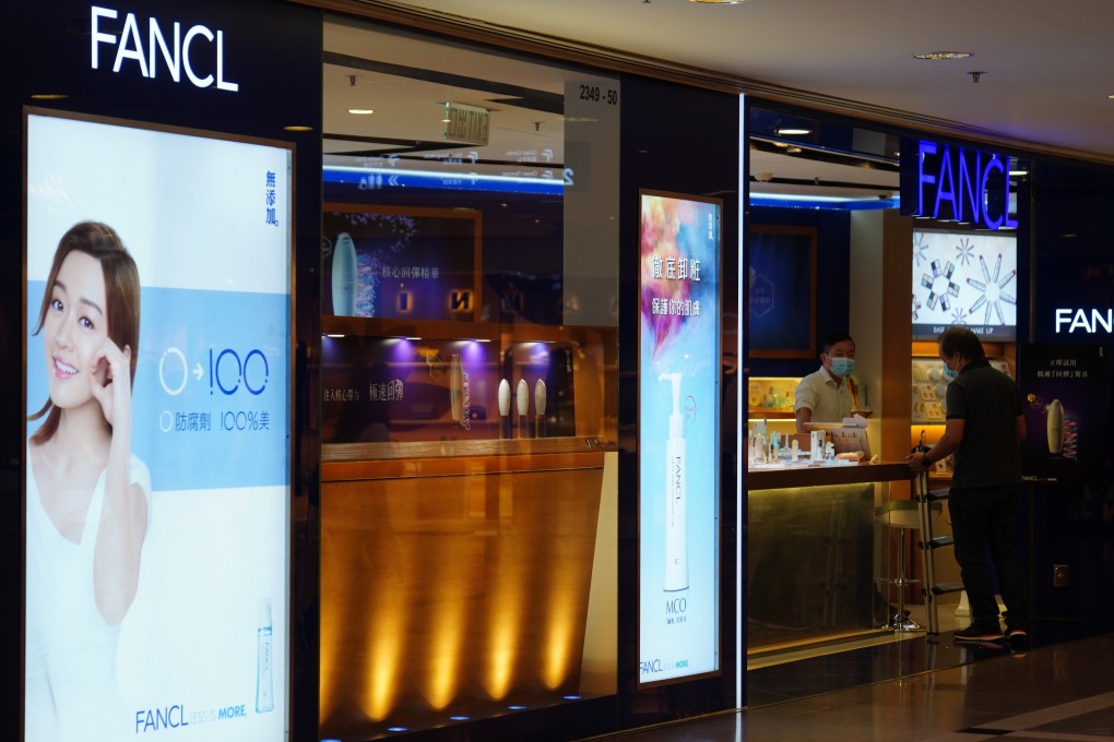Fancl’s range of beauty products on display in an outlet in Hong Kong. Photo: Sam Tsang