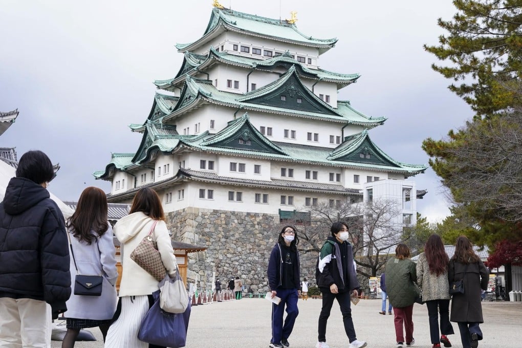 Visit at Nagoya Castle in central Japan. Photo: Kyodo