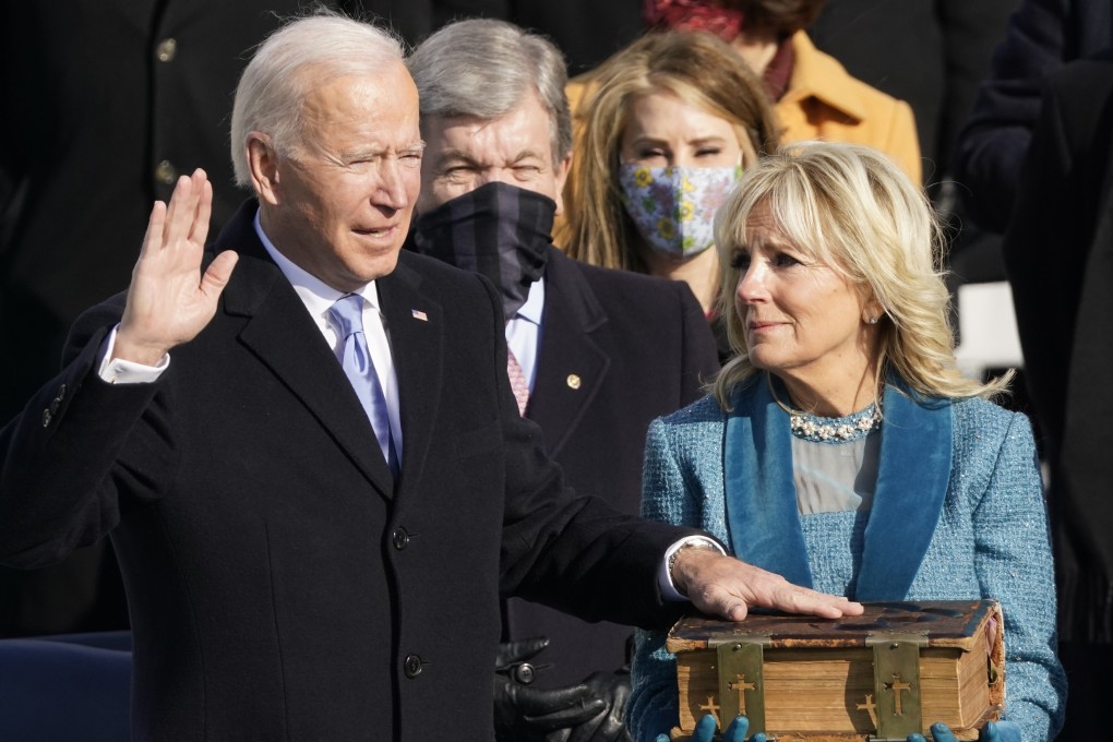 Joe Biden is sworn in as the 46th president of the United States during the 59th Presidential Inauguration at the US Capitol in Washington on January 20. Photo: AP