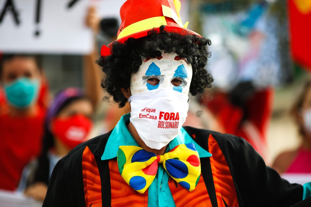 Demonstrators hold a protest against Brazil's President Jair Bolsonaro in Brasilia on January 17. Photo: AFP