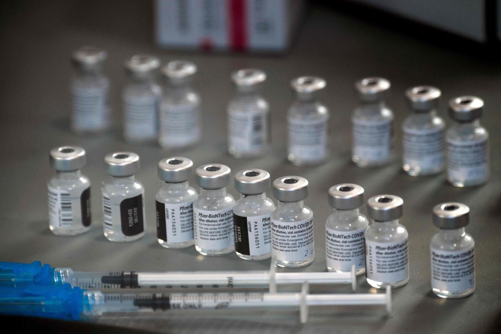 Among the three brands of vaccines already procured by the Hong Kong, the jabs by Pfizer-BioNTech enjoyed the highest level of acceptability at 55.9 per cent among respondents. Photo: AFP