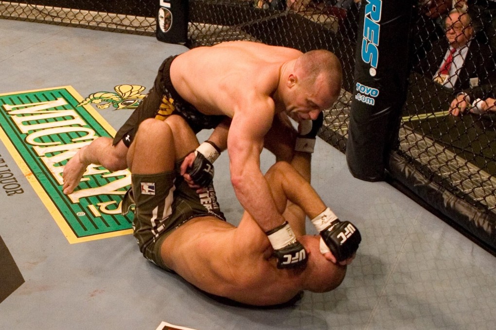 Matt Serra finishes Georges St-Pierre with a first-round TKO at UFC 69 on April 7, 2007, in Houston, Texas. Photo: Josh Hedges/Zuffa LLC via Getty Images