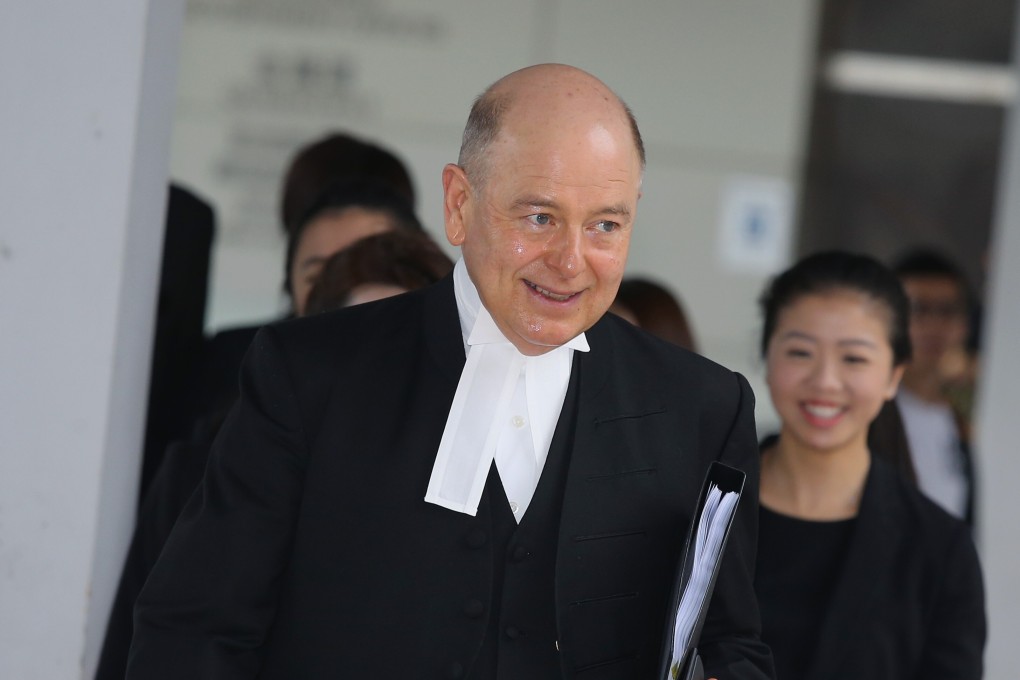 David Perry QC at the High Court in Hong Kong in 2018. Perry has tackled a raft of high-profile cases in the city, including the 2017 misconduct trial of former chief executive Donald Tsang and the notorious “milkshake murder”’ of 2003. Photo: Dickson Lee