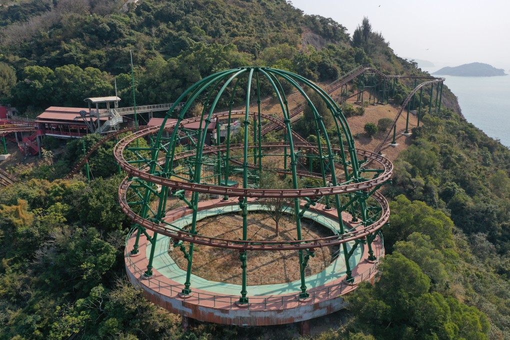 An aerial view of Ocean Park in Aberdeen, currently closed due to the Covid-19 pandemic. Photo: Winson Wong