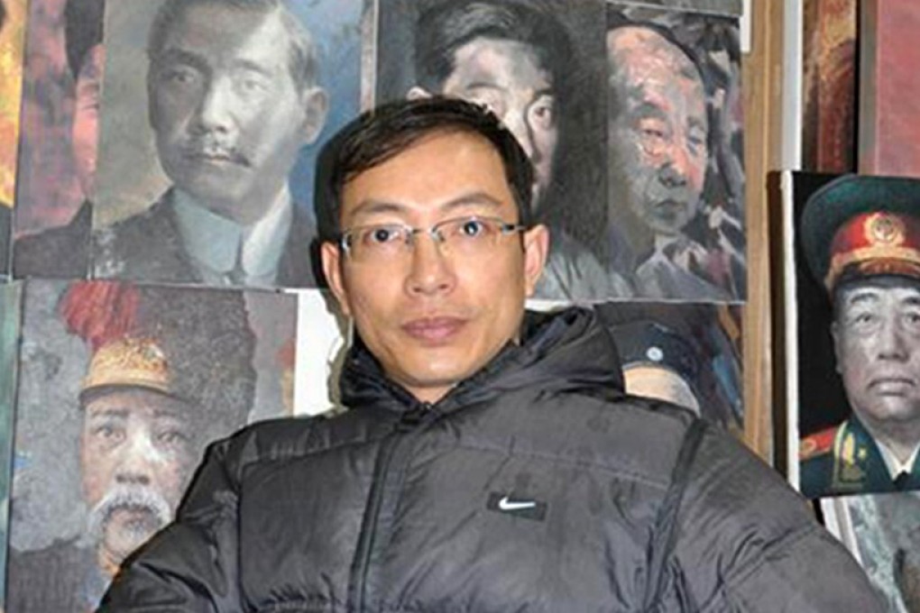 Shanghai painter Zhang Chenchu has been criticised for his latest work depicting four Chinese scholars. Photo: Handout