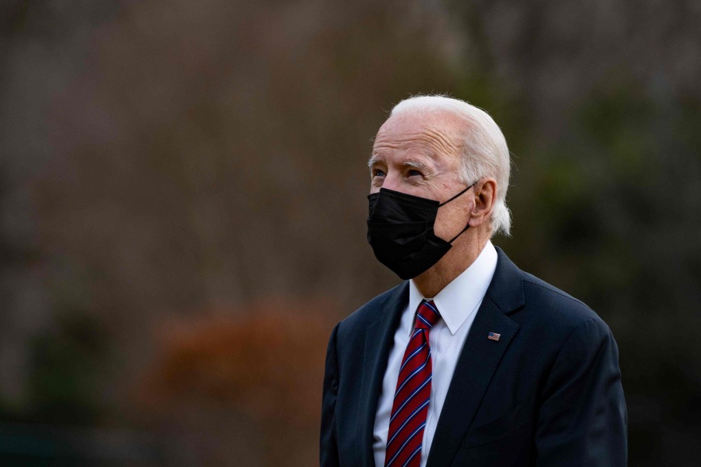 US President Joe Biden arrives at the White House on Friday. Biden’s team is still trying to locate upwards of 20 million Covid-19 vaccine doses that were sent to states. Photo: AFP