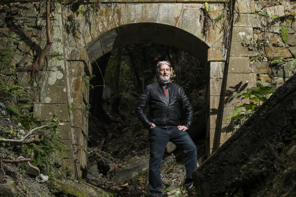 Paul Zimmerman, a Dutch-born Hong Kong environmentalist, politician and businessman, photographed at a Masonry Bridge of the Pok Fu Lam Conduit. The Pok Fu Lam Conduit carried water from the Pok Fu Lam reservoir, the oldest in Hong Kong, following the hillside above Pok Fu Lam Road and ending near the junction of Albany Road and Robinson Road. Photo: SCMP / Xiaomei Chen