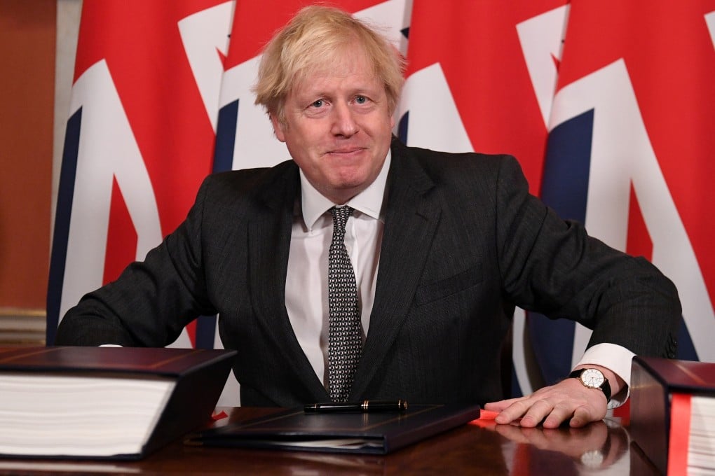 British PM Boris Johnson pictured after signing a Brexit trade deal with the EU on December 30. Photo: Reuters