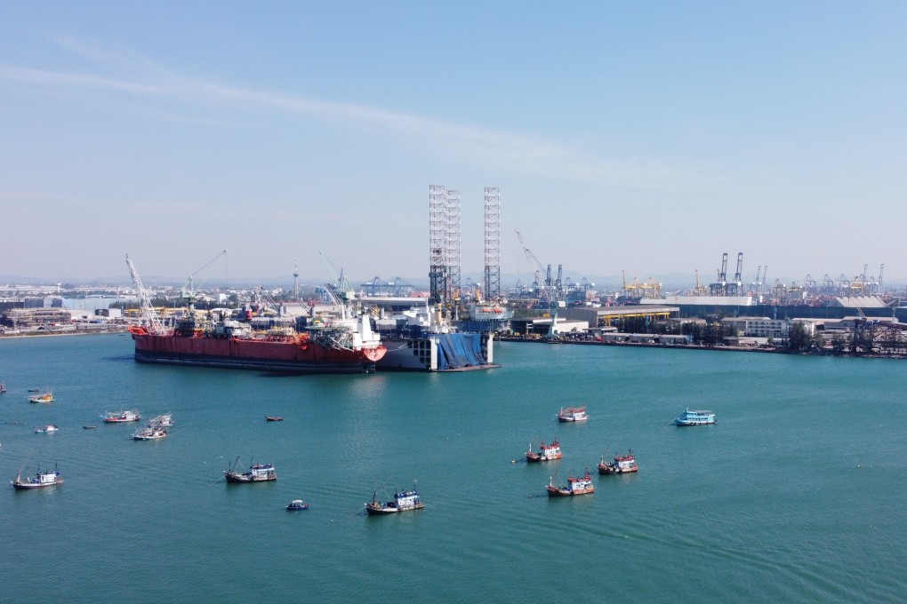 A tanker docked at Laem Chabang Port in Chonburi Province. Photo: Vijitra Duangdee