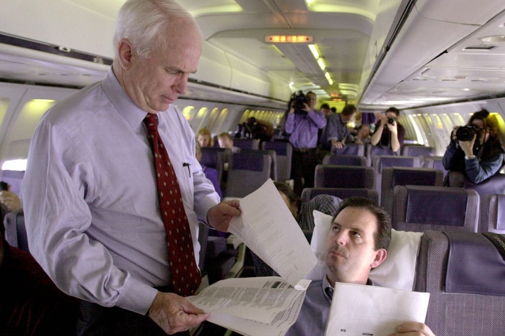John Weaver (right) is a strategist who advised the late Republican senator John McCain. File photo: AFP