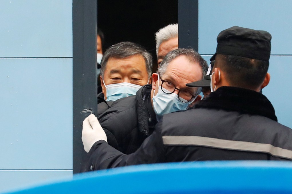 Peter Ben Embarek, a member of the World Health Organization team, at Huanan seafood market. Photo: Reuters