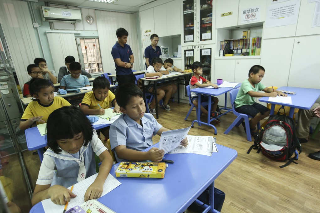 Students receive tutoring at the Integrated Brilliant Education Centre in Jordan. Photo: Edmond So