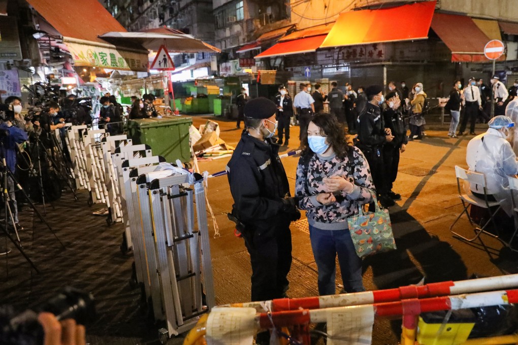 Residents in three areas were placed under lockdown on Tuesday night. Photo: May Tse