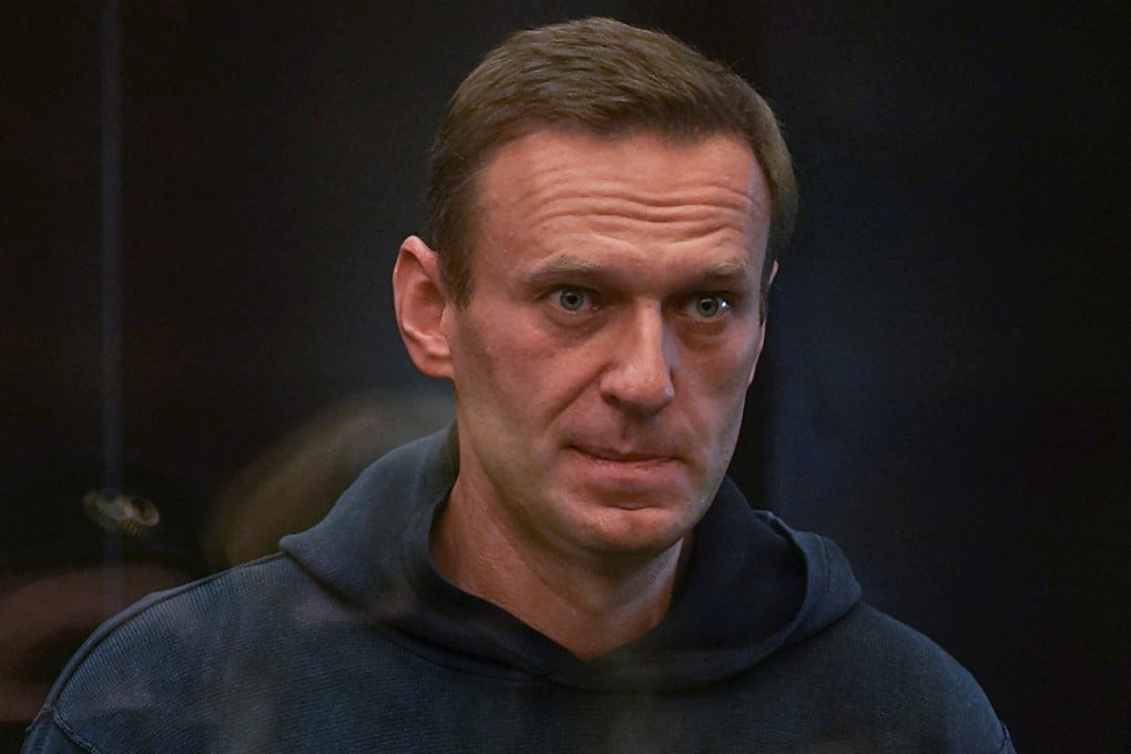 Russian opposition leader Alexei Navalny attends a court hearing in Moscow on Tuesday. Photo: Press Service of Moscow City Court via Reuters