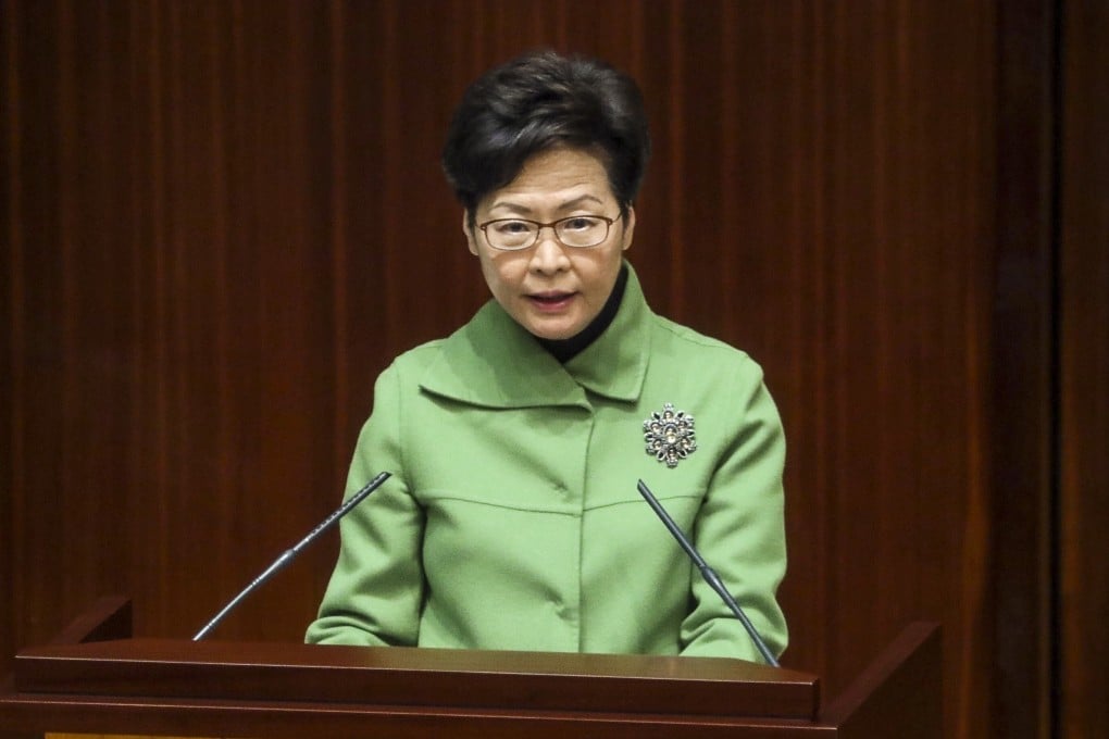 Chief Executive Carrie Lam attends a question and answer session at the Legislative Council on Thursday. Photo: Sam Tsang