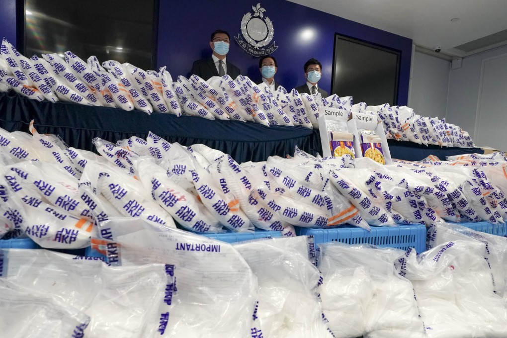 The haul, shipped into the city from Pakistan in packages labelled ‘macaroni’, marked the biggest seizure of the drug ever. Photo: Felix Wong