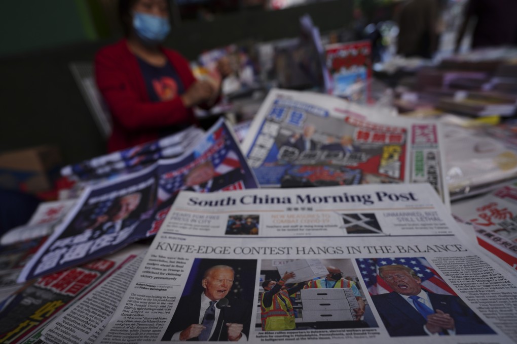 Hong Kong newspapers at a newspaper stand in Wan Chai. Photo: Sam Tsang