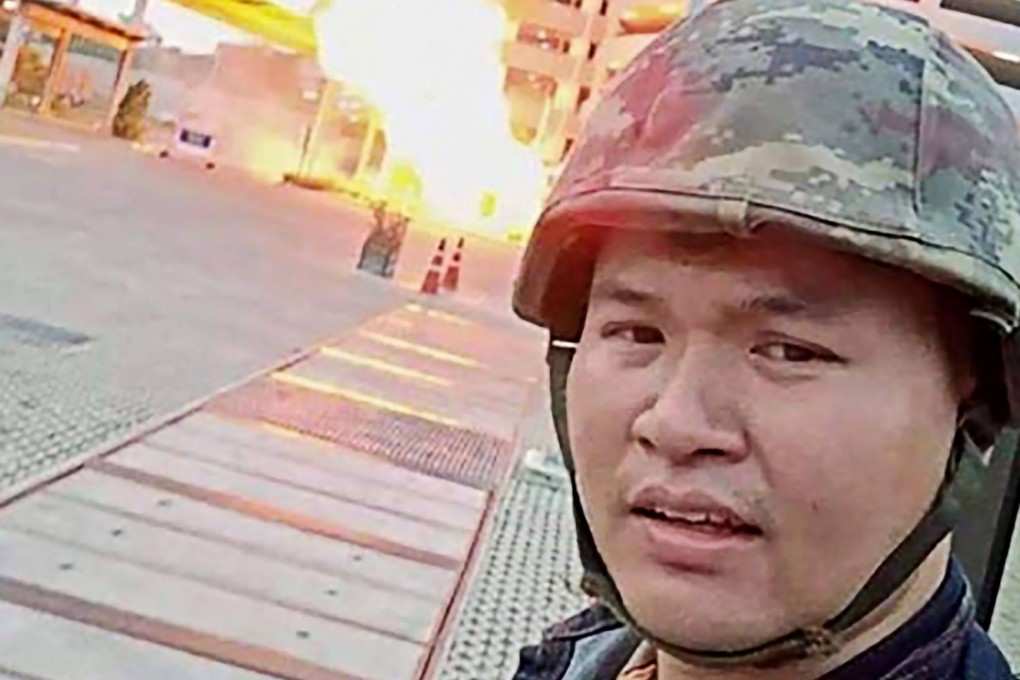 This screenshot from the Facebook live-stream of Thai soldier Jakrapanth Thomma. Photo: AFP