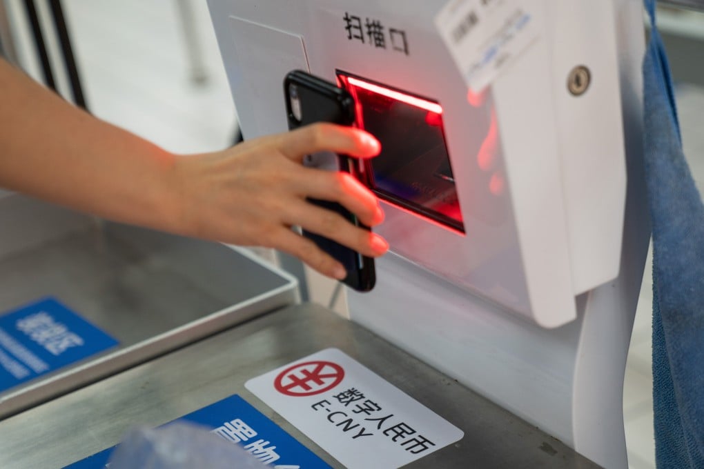The digital yuan, known officially as the Digital Currency Electronic Payment (DCEP), is part of China’s plan to move towards a cashless society. Photo: Bloomberg