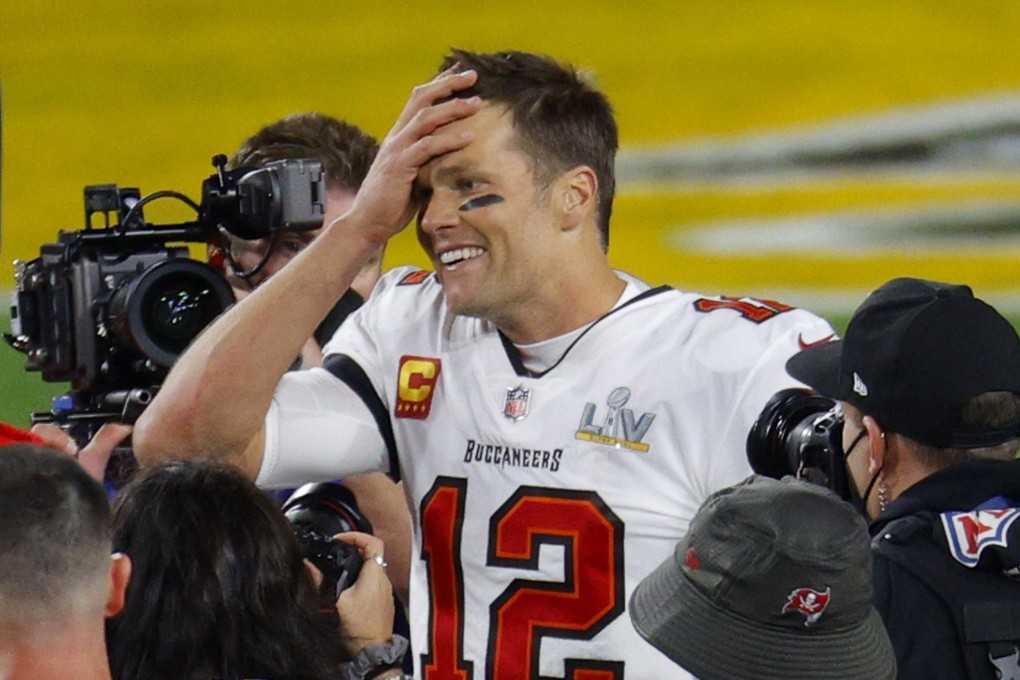 Tampa Bay Buccaneers' Tom Brady celebrates after winning Super Bowl LV. Photo: Reuters