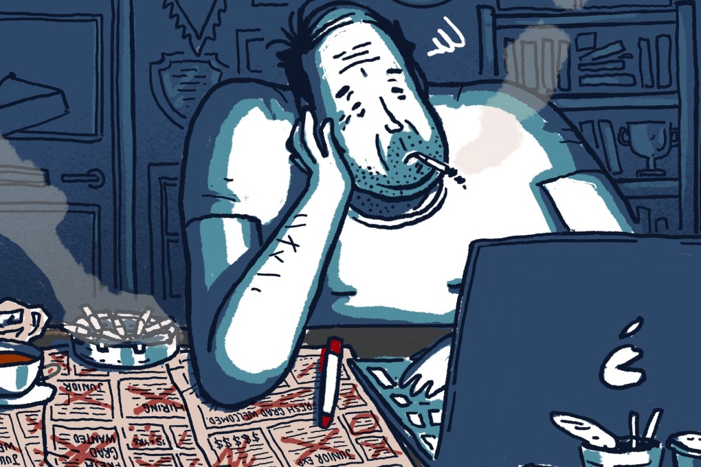 A growing number of job ads are imposing age limits of 35, leaving many Chinese nearing middle age feeling uncertain about their future. Illustration: Perry Tse