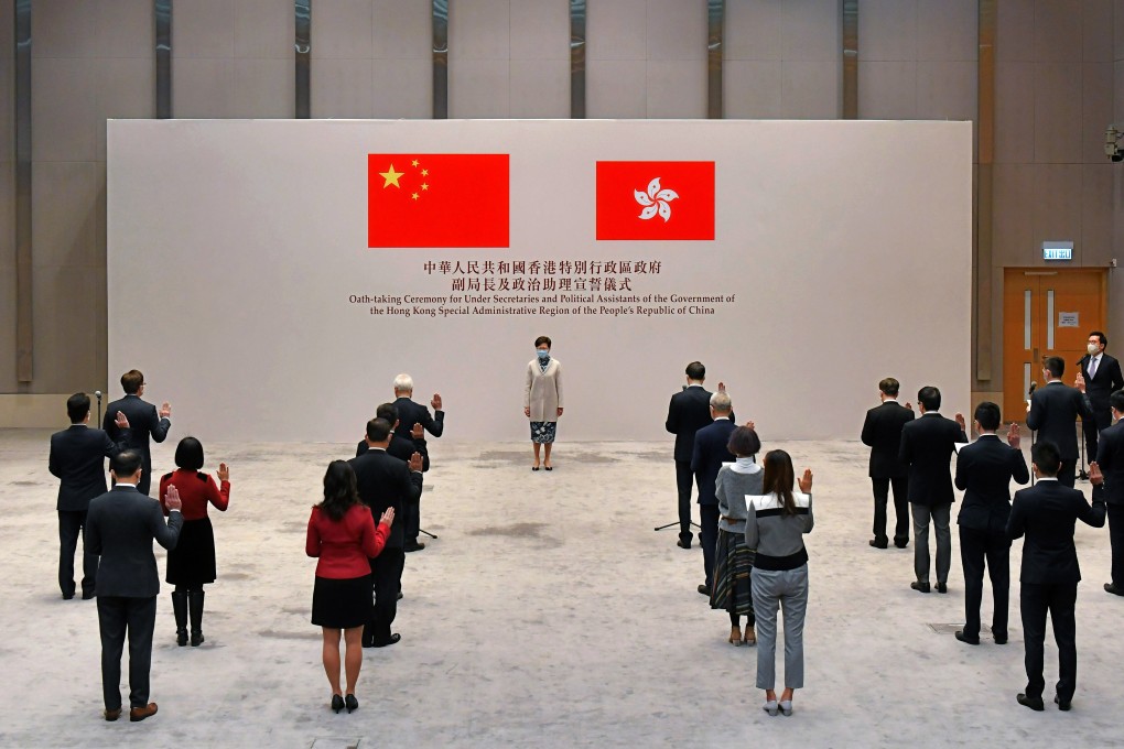 An oath-taking ceremony of government officials last December. Photo: Handout