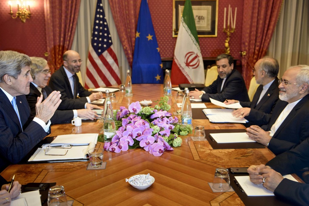 Robert Malley (third from left) was part of the US team that negotiated the Iran nuclear agreement in 2015. Photo: Reuters