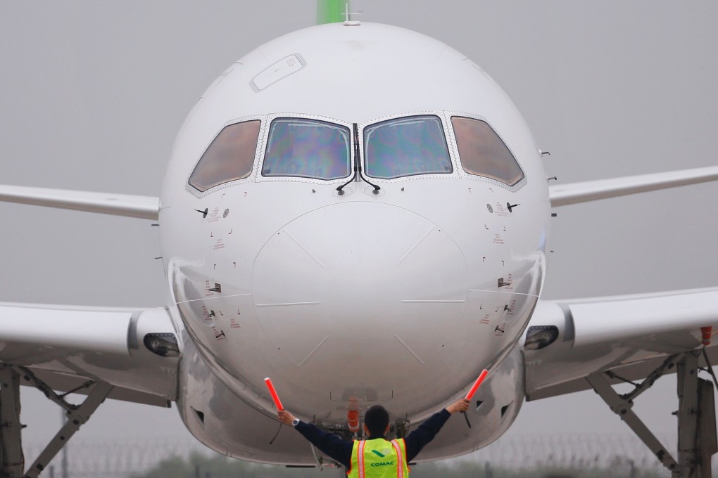 The home-grown Chinese C919 passenger jet was an aviation milestone but China was hoping to accelerate development of its engine technology with a Ukrainian acquisition. Photo: AFP