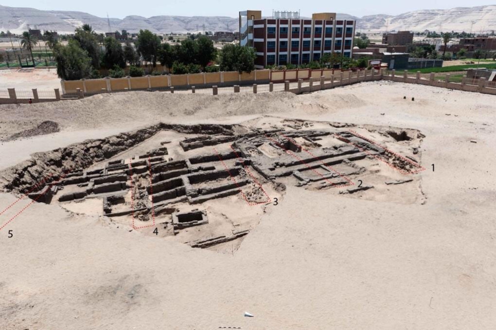 The remains of what may be the world’s ‘oldest’ high-production beer brewery, uncovered in the Abydos archaeological site near Egypt’s southern city of Sohag. Photo: Egyptian Ministry of Antiquities / AFP