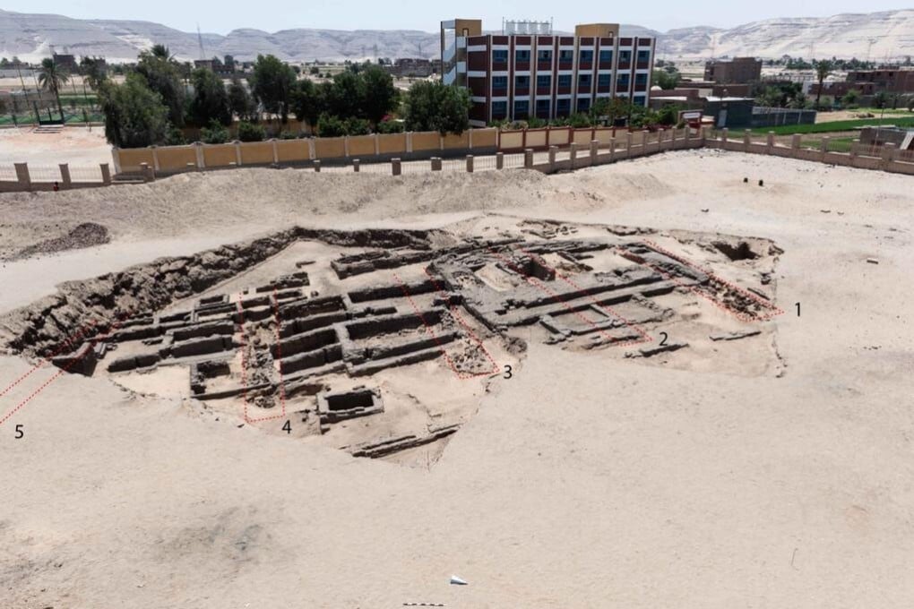The remains of what may be the world’s ‘oldest’ high-production beer brewery, uncovered in the Abydos archaeological site near Egypt’s southern city of Sohag. Photo: Egyptian Ministry of Antiquities / AFP
