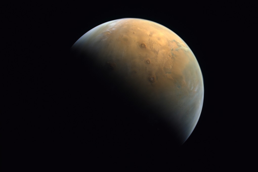 The first image of Mars taken by the Hope probe. Photo: EPA