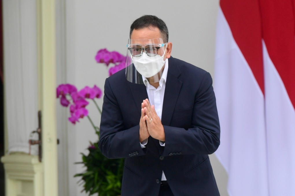 Ridha D.M. Wirakusumah, who was named as the chief executive of Indonesia's new sovereign wealth fund, gestures during the announcement of the new Indonesia Investment Authority (INA) on February 16. Photo: Reuters
