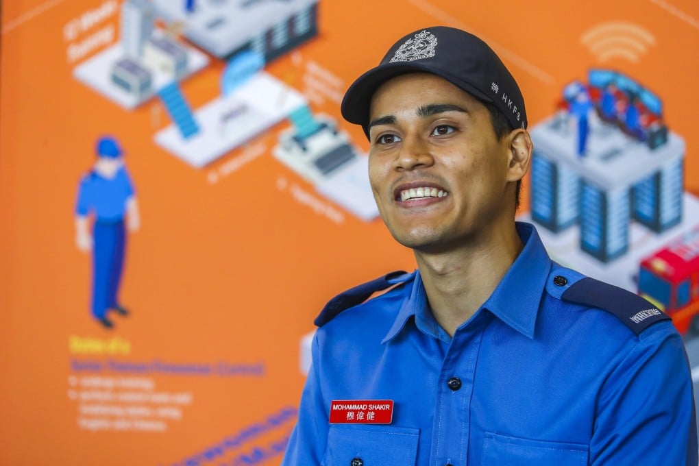 Shakir Mohammad is one of the few firefighters in Hong Kong with an ethnic minority background. Photo: Edmond So
