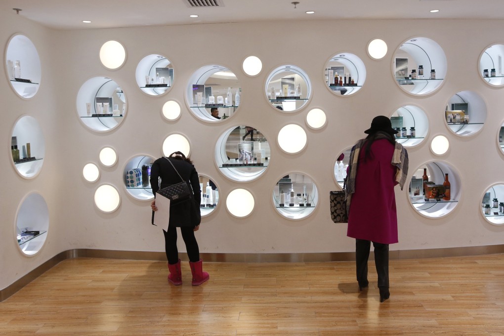 A cosmetics store in Beijing. The global market for anti-ageing products is projected to reach a revised size of US$83.2 billion by 2027. Photo: Reuters