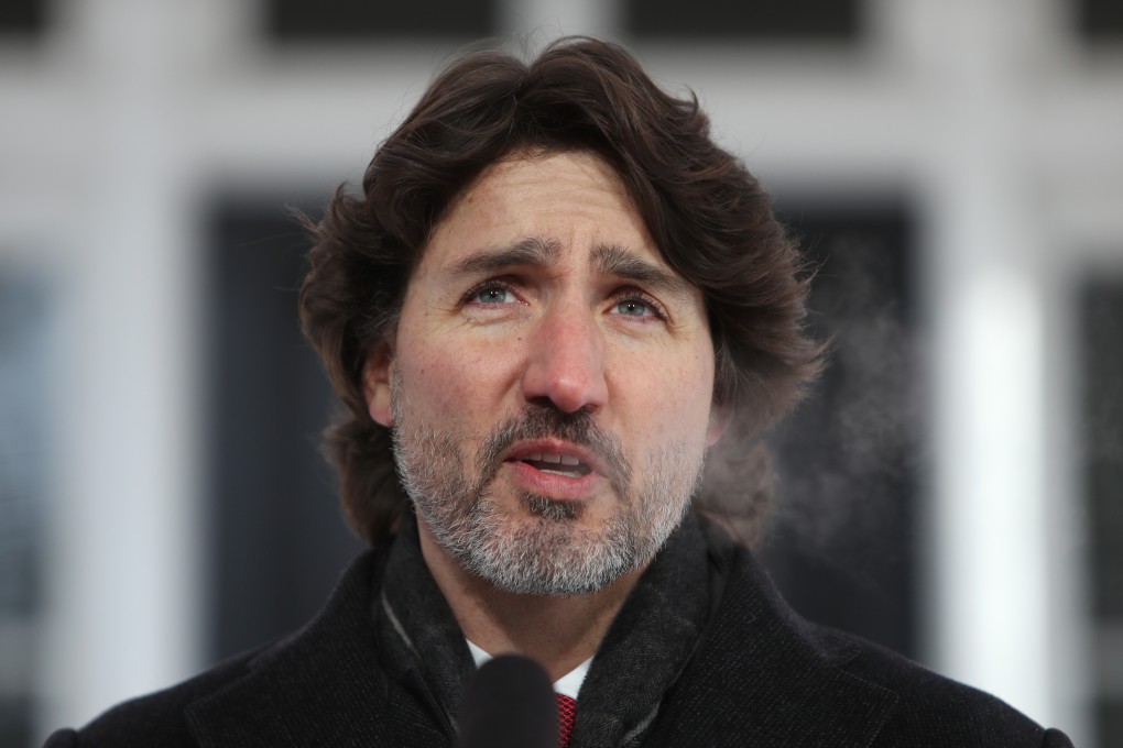 Canadian Prime Minister Justin Trudeau speaks during a news conference in Ottawa on Friday. Photo: Bloomberg