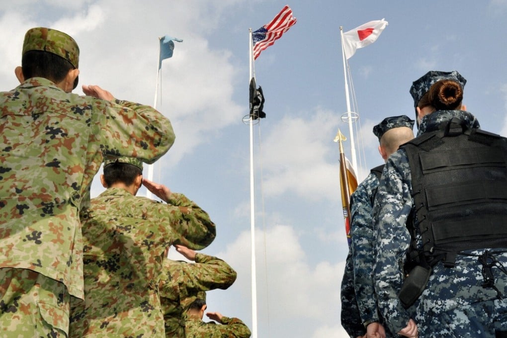 US and Japanese troops attend the opening ceremony of a joint military exercise in Sasebo Base, Japan, in 2010. Photo: Xinhua