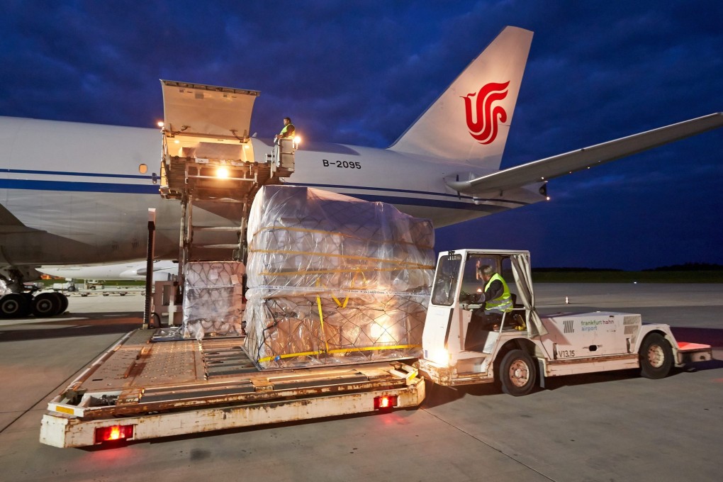 Data showed the number of international cargo flights during the seven-day period surged 212.48 per cent year on year. Photo: EPA
