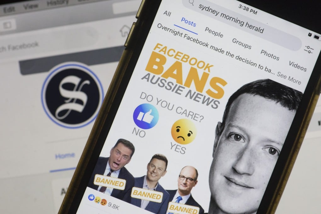 Facebook started restricting the sharing of news on its service in Australia on February 18, defying a proposed law that would require technology companies to pay publishers when their articles are posted by users. Photo: Bloomberg