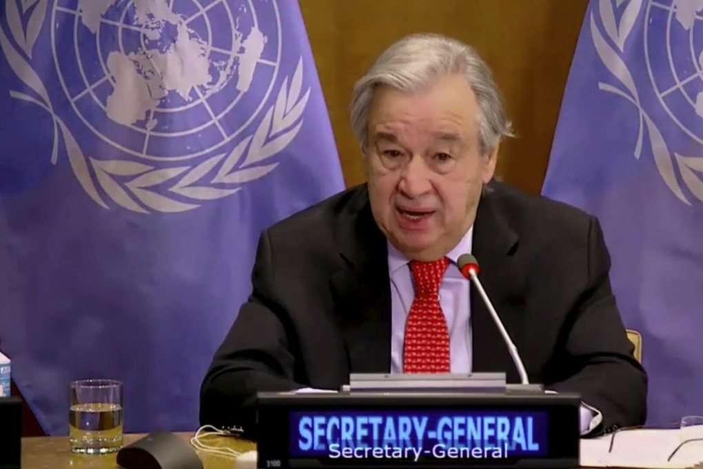 Speaking at the Security Council meeting on Wednesday, UN Secretary General Antonio Guterres urged countries to work together. Photo: UNTV via AP