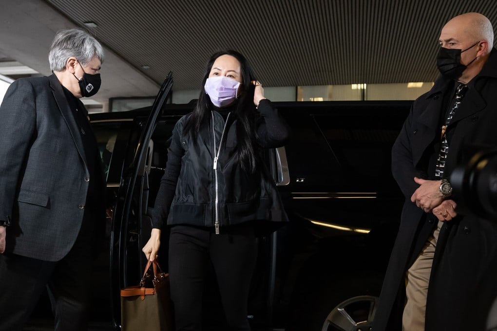 Meng Wanzhou, chief financial officer of Huawei Technologies, arrives at the Supreme Court of British Columbia in Vancouver on January 29. Photo: Bloomberg